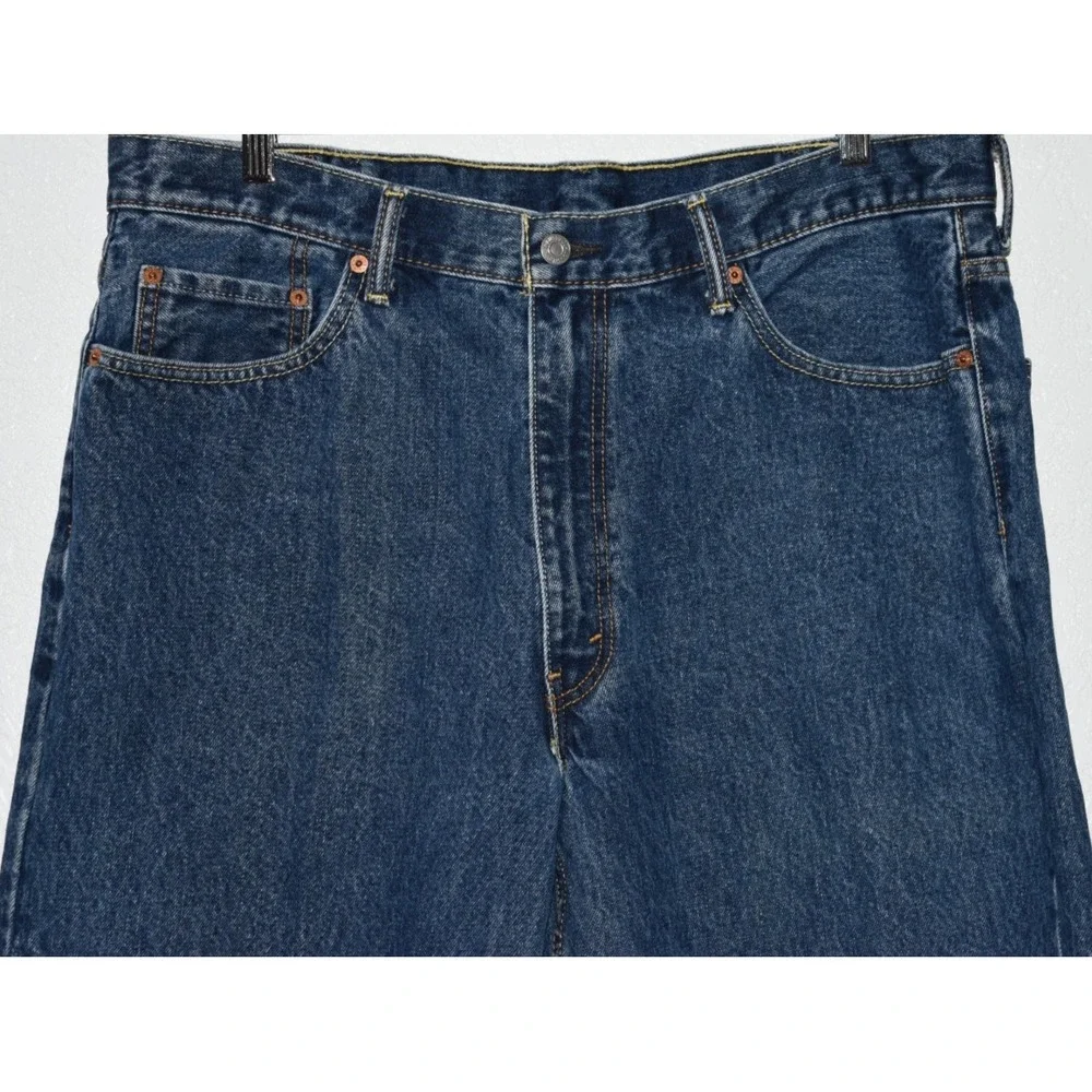 Levis 550 Mens 38x30 Relaxed Fit Blue Jeans 100% Cotton Medium Wash‎ 5-Pocket